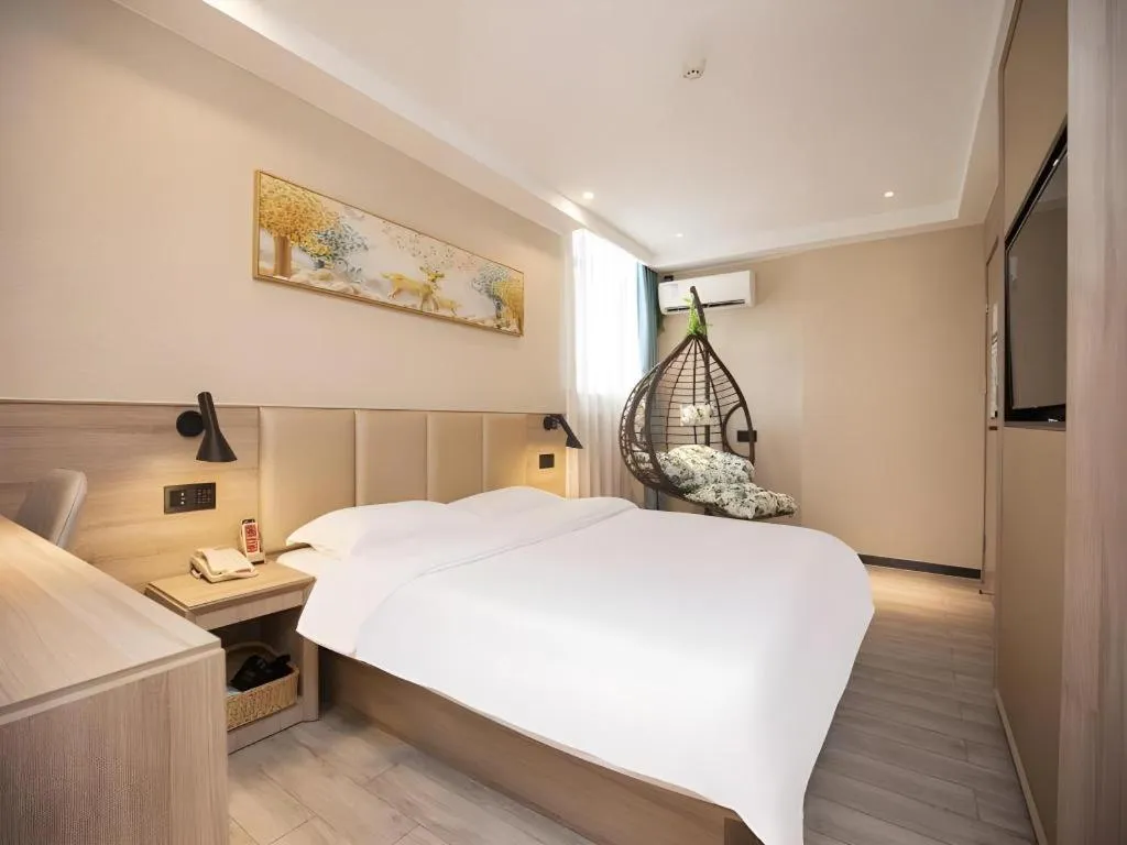 Bed in Green Tree Inn Nanjing Xinjiekou Wangfu Avenue