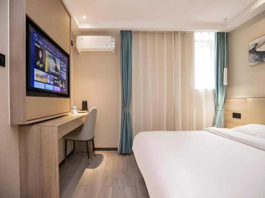 Bed in Green Tree Inn Nanjing Xinjiekou Wangfu Avenue