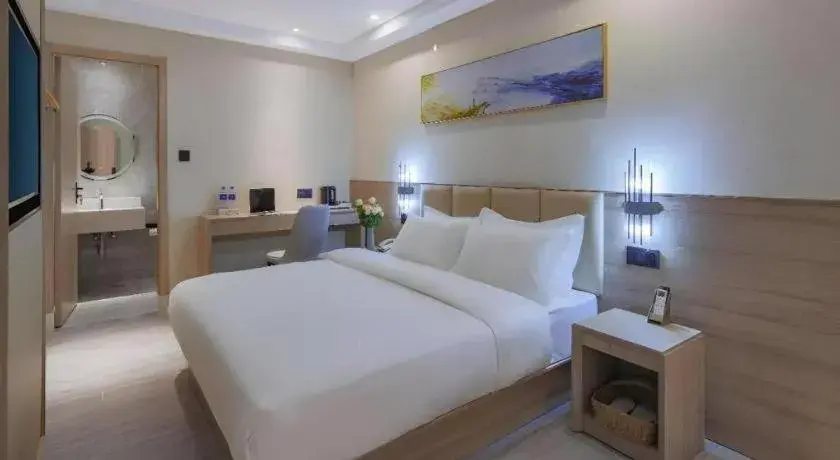 Bed in Green Tree Inn Nanjing Xinjiekou Wangfu Avenue Bed in Green Tree Inn Nanjing Xinjiekou Wangfu Avenue