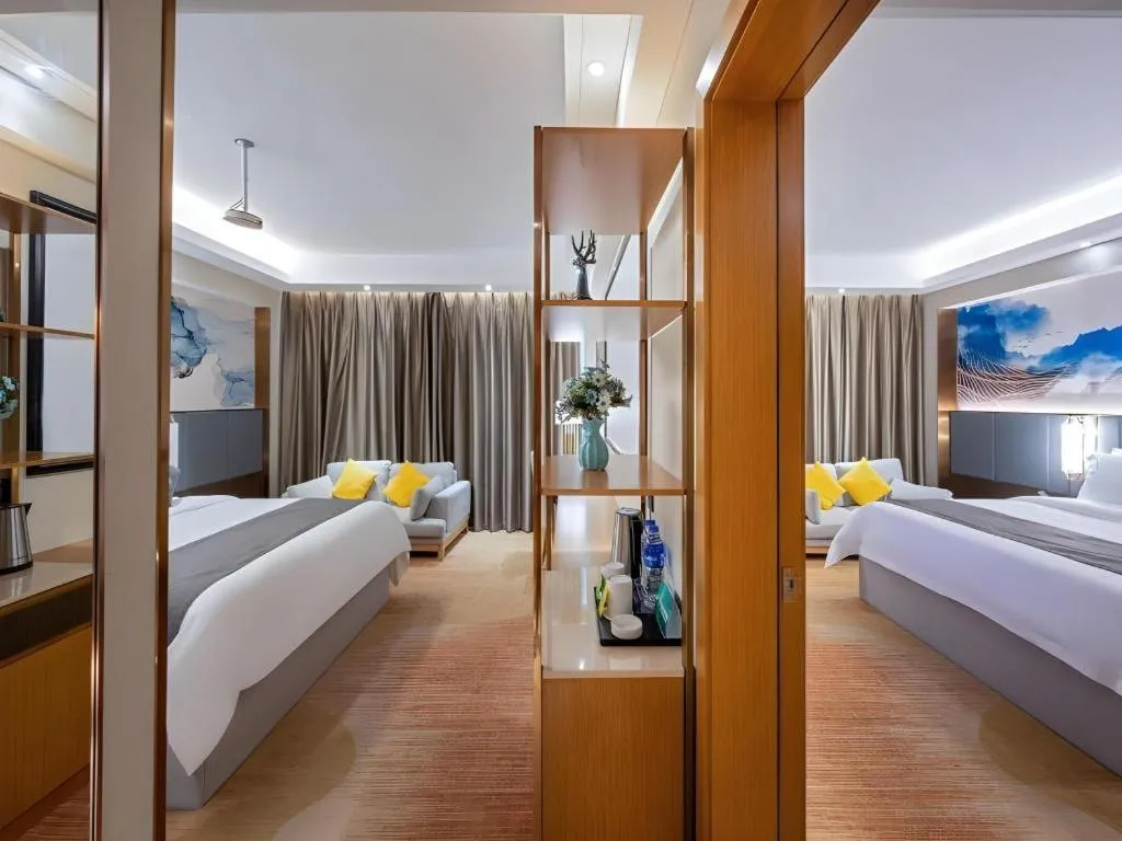 Bed in Green Tree Inn Zhuhai International Airport Huafa Shangdu