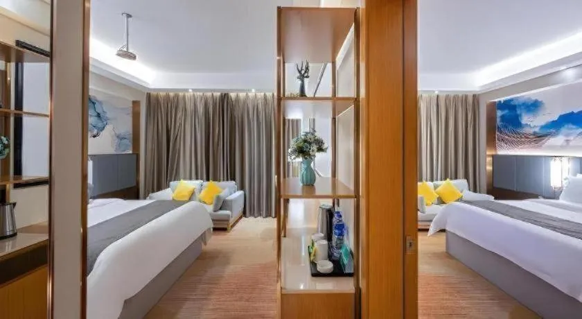 Bed in Green Tree Inn Zhuhai International Airport Huafa Shangdu