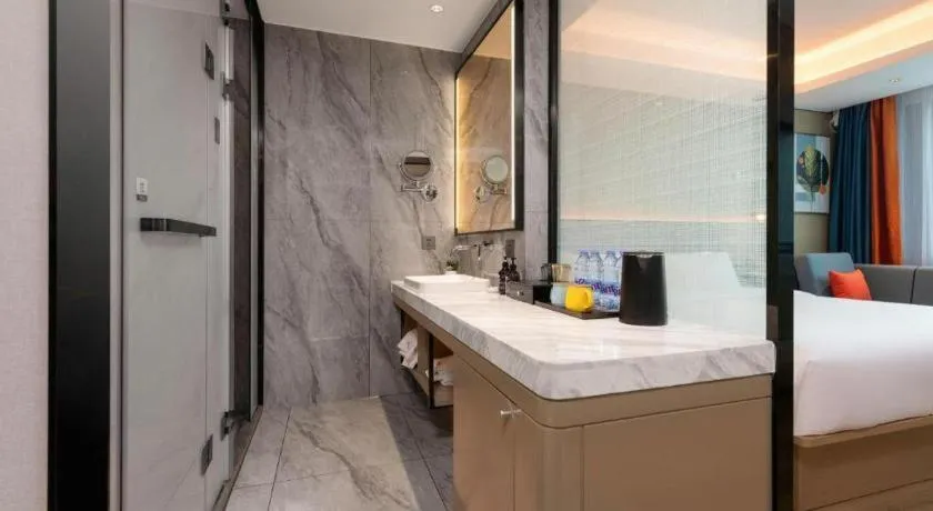 Bed in Green Tree Inn Zhuhai International Airport Huafa Shangdu