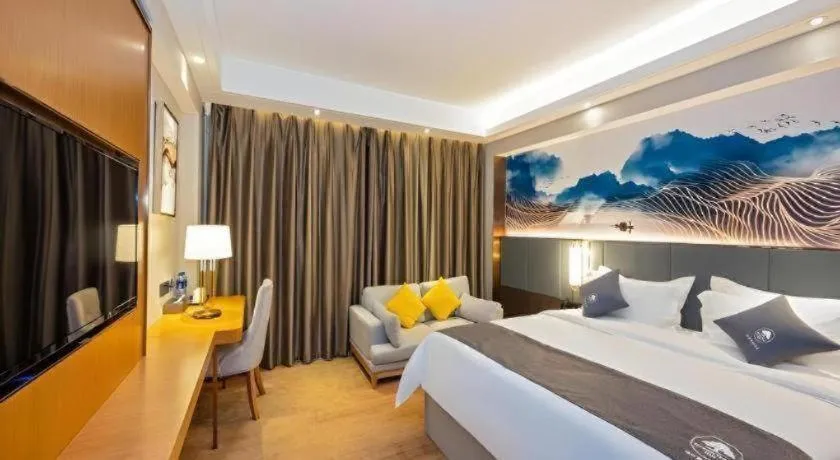 Bed in Green Tree Inn Zhuhai International Airport Huafa Shangdu