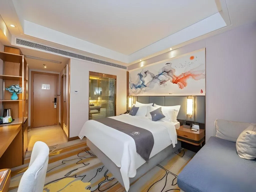 Bed in Green Tree Inn Zhuhai International Airport Huafa Shangdu