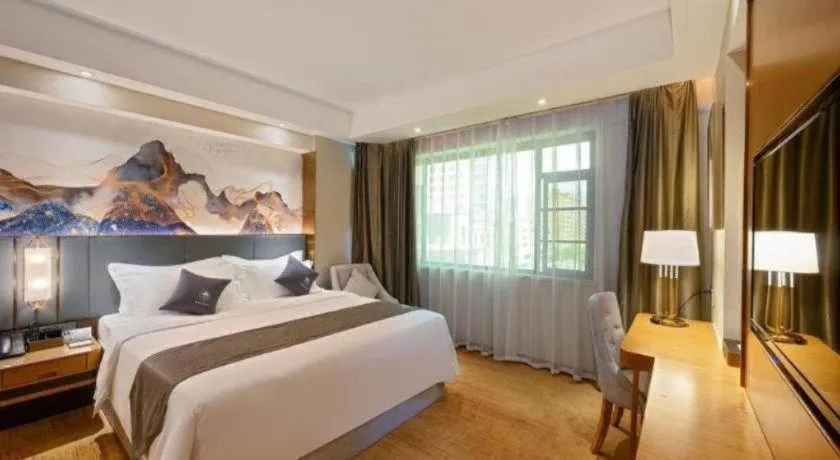 Bed in Green Tree Inn Zhuhai International Airport Huafa Shangdu