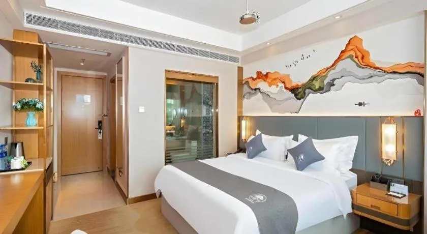 Bed in Green Tree Inn Zhuhai International Airport Huafa Shangdu