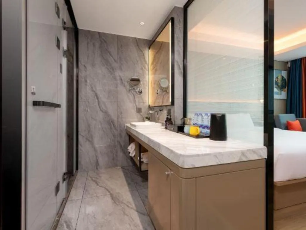 Bed in Green Tree Inn Zhuhai International Airport Huafa Shangdu