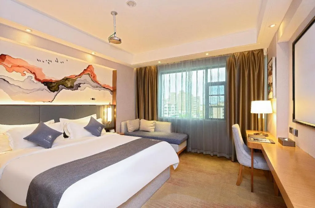 Bed in Green Tree Inn Zhuhai International Airport Huafa Shangdu