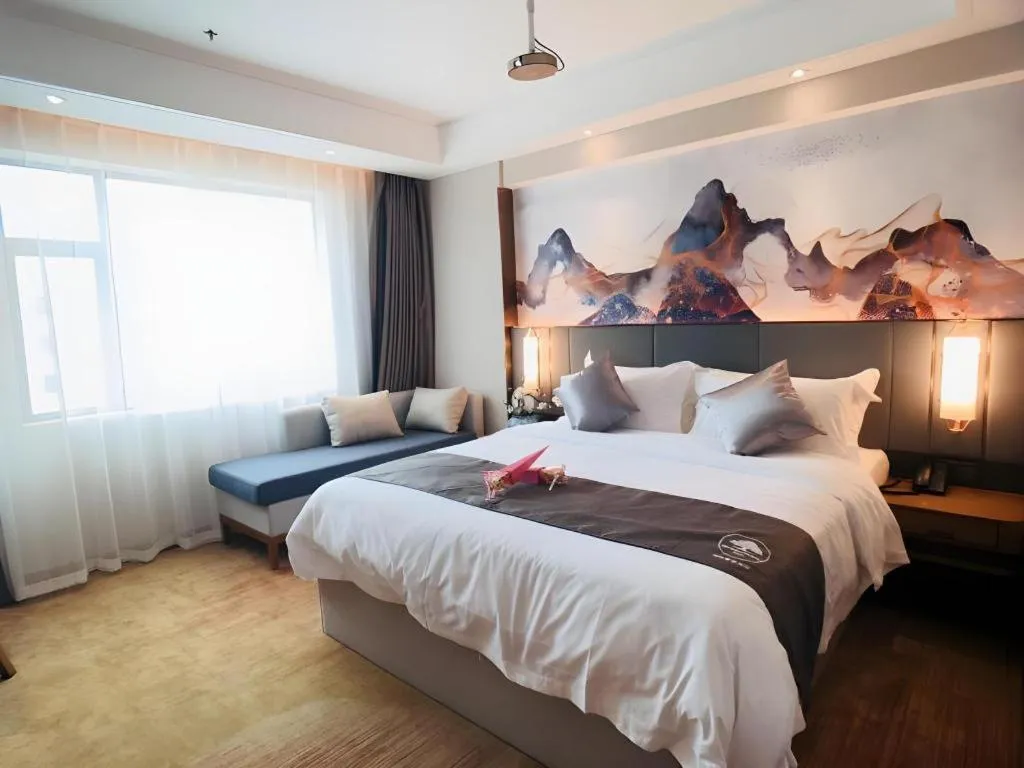 Bed in Green Tree Inn Zhuhai International Airport Huafa Shangdu