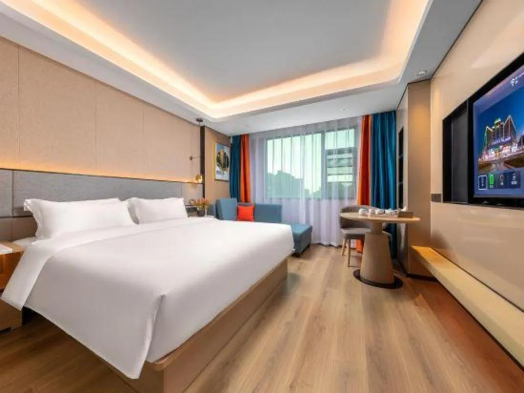 Bed in Green Tree Inn Zhuhai International Airport Huafa Shangdu