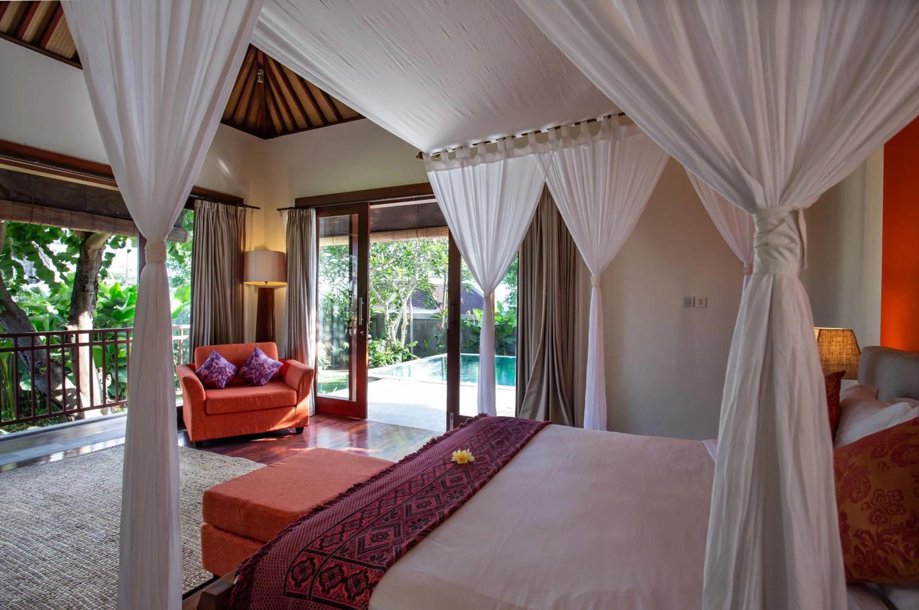 Dining area, Bed in Enchanting Canggu Villa