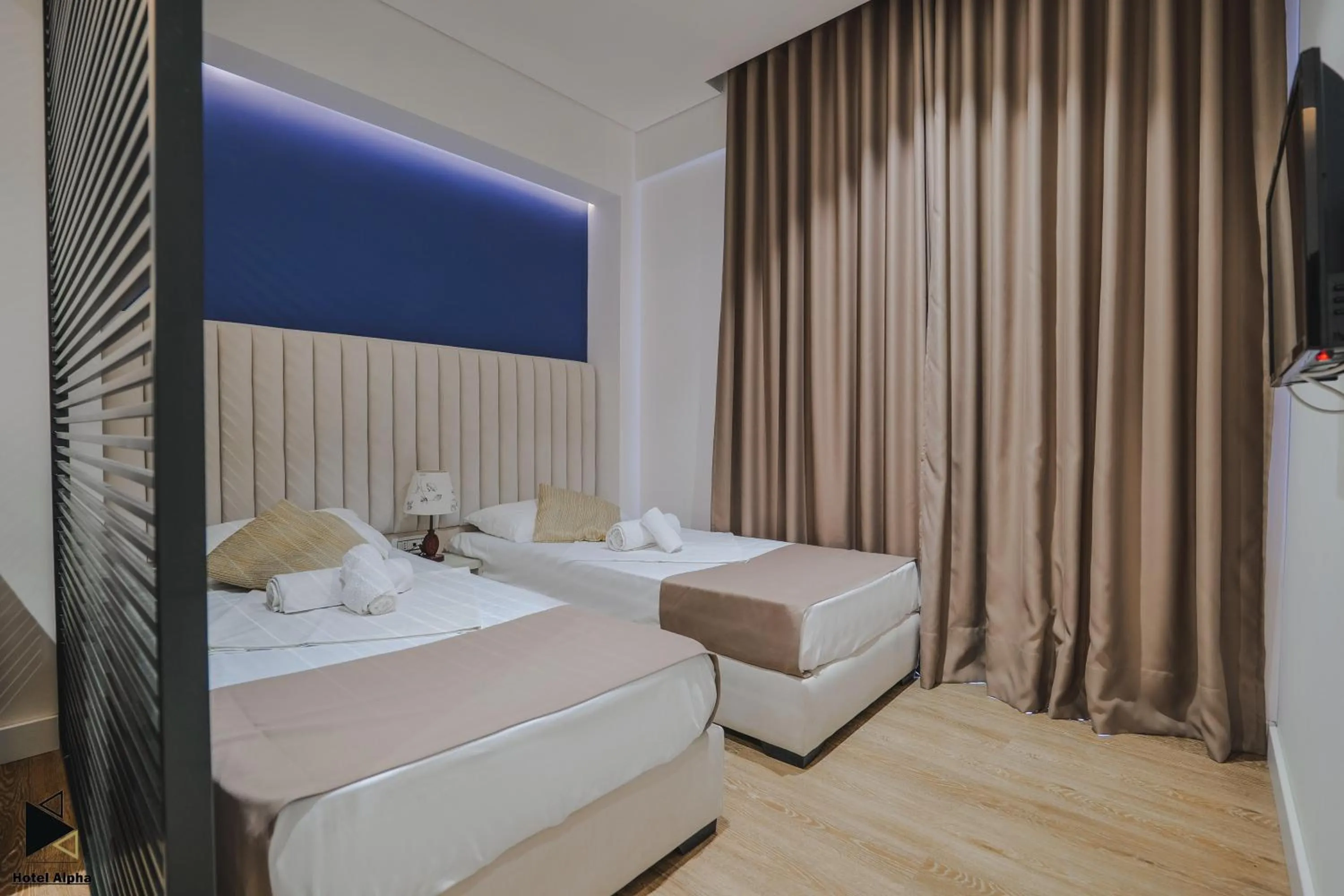 View (from property/room), Bed in Hotel Alpha