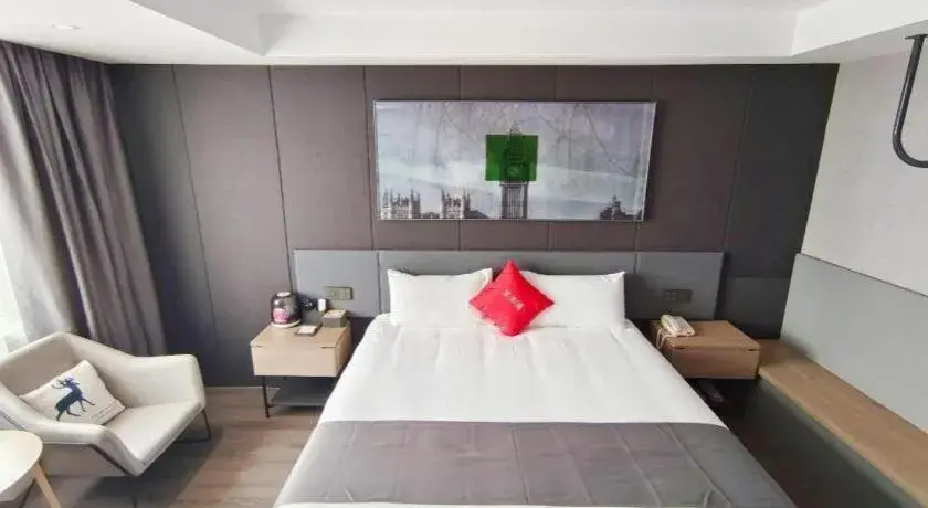 Bed in Thank Hotel Shandong Linyii Pingyi County Commerce and Trade City Bed in Thank Hotel Shandong Linyii Pingyi County Commerce and Trade City