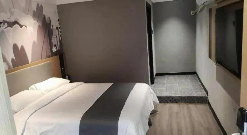 Bed in Thank Hotel Shandong Linyii Pingyi County Commerce and Trade City