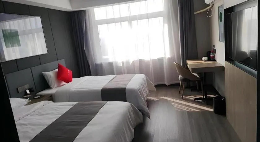 Bed in Thank Hotel Shandong Linyii Pingyi County Commerce and Trade City