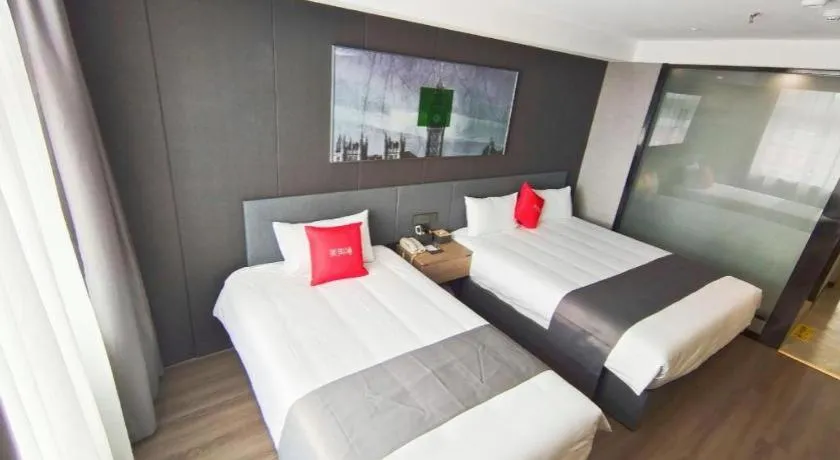 Bed in Thank Hotel Shandong Linyii Pingyi County Commerce and Trade City