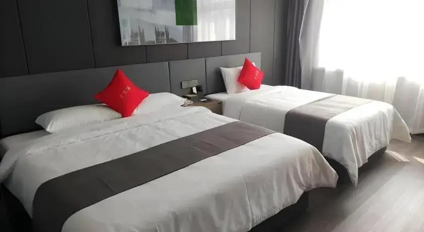 Bed in Thank Hotel Shandong Linyii Pingyi County Commerce and Trade City Bed in Thank Hotel Shandong Linyii Pingyi County Commerce and Trade City