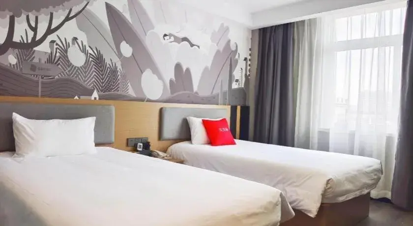 Bed in Thank Hotel Shandong Linyii Pingyi County Commerce and Trade City Bed in Thank Hotel Shandong Linyii Pingyi County Commerce and Trade City