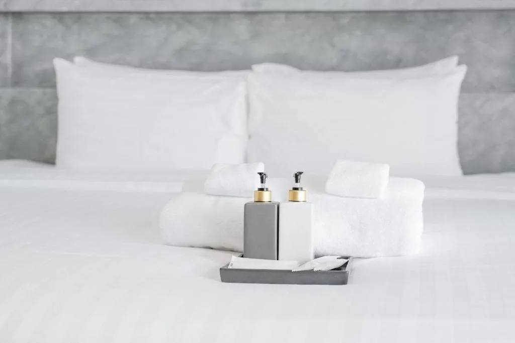 Bed in Lotus Furnished Hotel Apartments LLC. Ajman