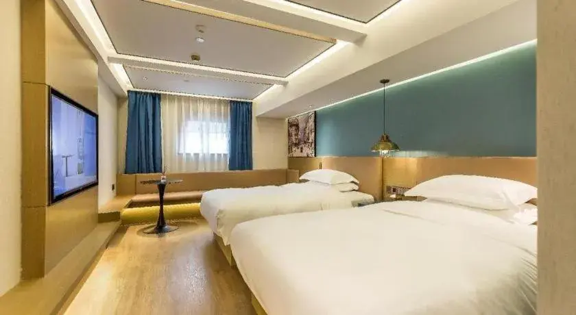 Bed in Jinglai Hotel (Shanghai Bund East Nanjing Road pedestrian street ) Bed in Jinglai Hotel (Shanghai Bund East Nanjing Road pedestrian street )