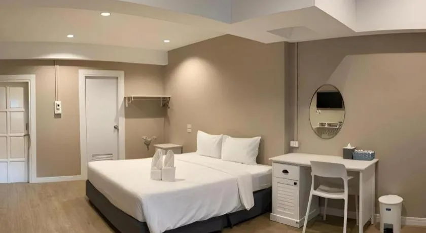 Bed in Thong Prachok Hotel