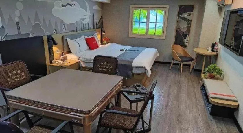 Bed in Thank Hotel Shanxi Lvliang Zhongyang County North Fengcheng Street