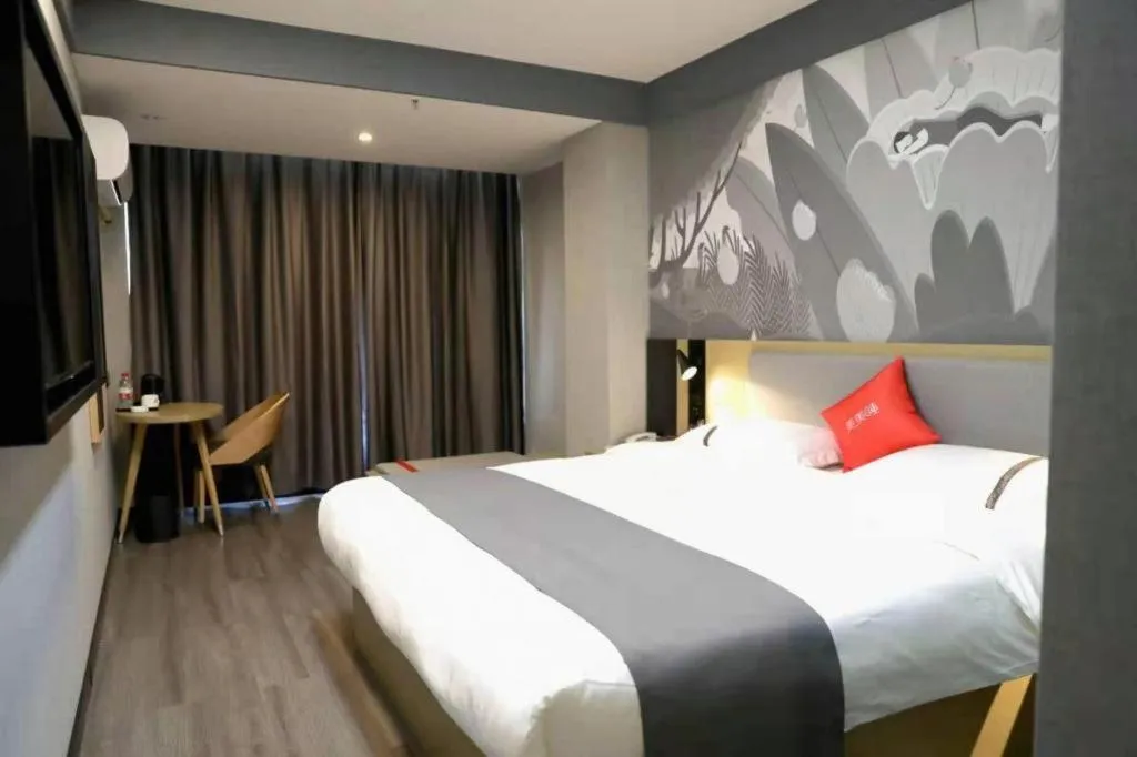 Bed in Thank Hotel Shanxi Lvliang Zhongyang County North Fengcheng Street