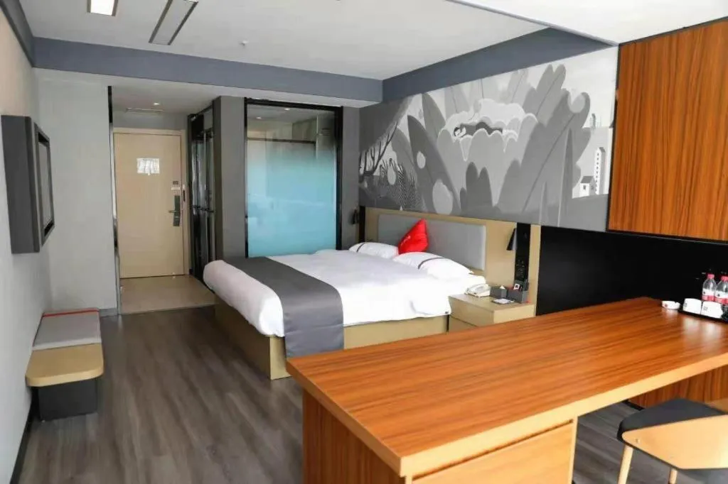 Bed in Thank Hotel Shanxi Lvliang Zhongyang County North Fengcheng Street