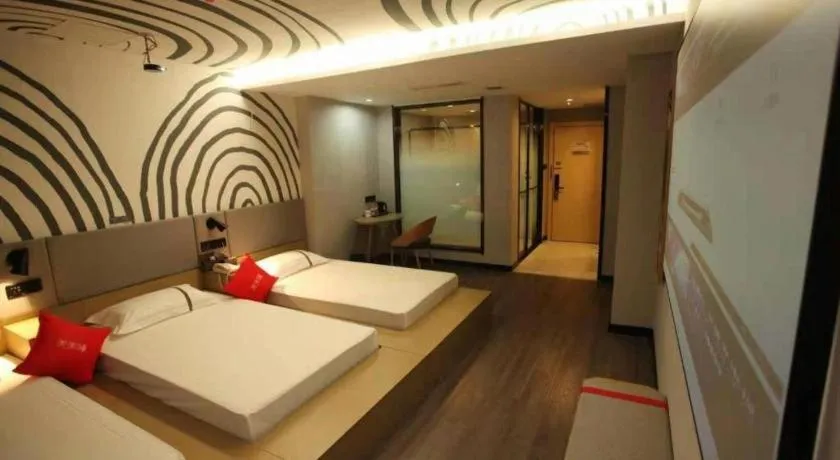 Bed in Thank Hotel Shanxi Lvliang Zhongyang County North Fengcheng Street