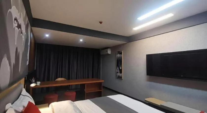 Bed in Thank Hotel Shanxi Lvliang Zhongyang County North Fengcheng Street