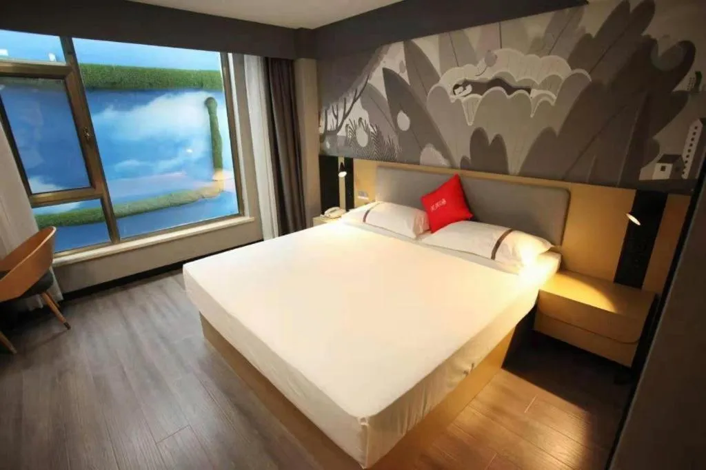 Bed in Thank Hotel Shanxi Lvliang Zhongyang County North Fengcheng Street