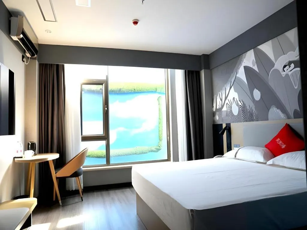 Bed in Thank Hotel Shanxi Lvliang Zhongyang County North Fengcheng Street