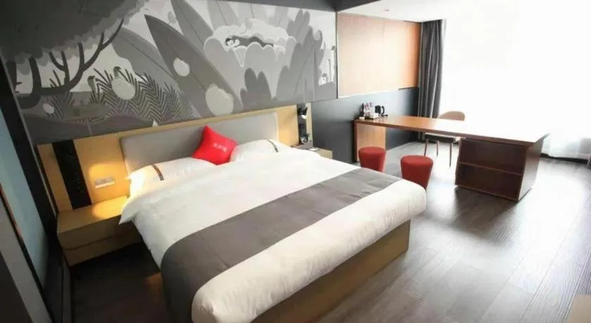 Bed in Thank Hotel Shanxi Lvliang Zhongyang County North Fengcheng Street