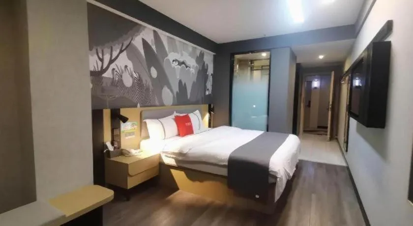 Bed in Thank Hotel Shanxi Lvliang Zhongyang County North Fengcheng Street