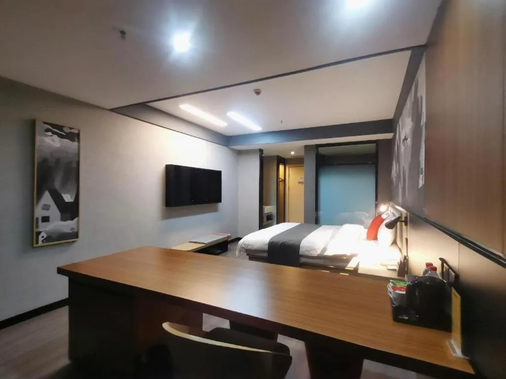 Bed in Thank Hotel Shanxi Lvliang Zhongyang County North Fengcheng Street