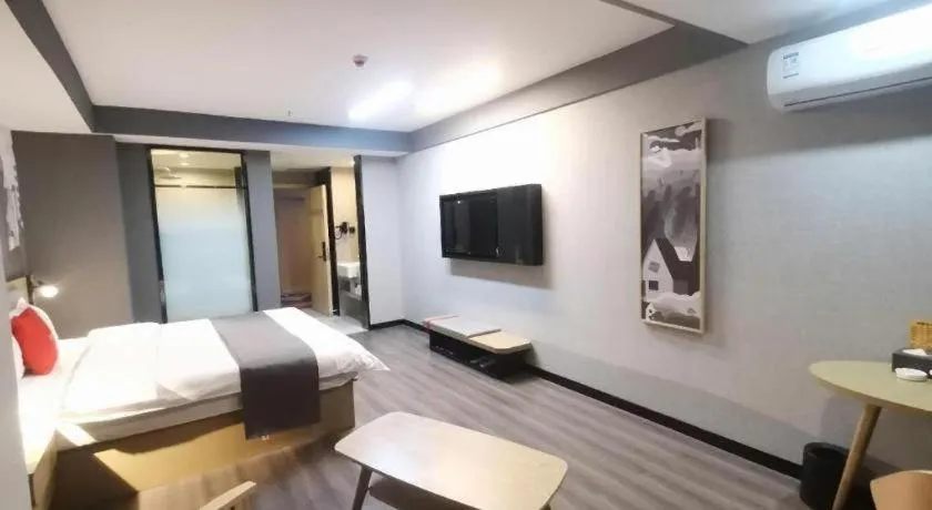 Bed in Thank Hotel Shanxi Lvliang Zhongyang County North Fengcheng Street