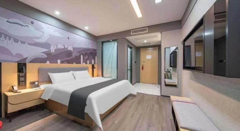 Bed in Thank Hotel Shanxi Lvliang Zhongyang County North Fengcheng Street