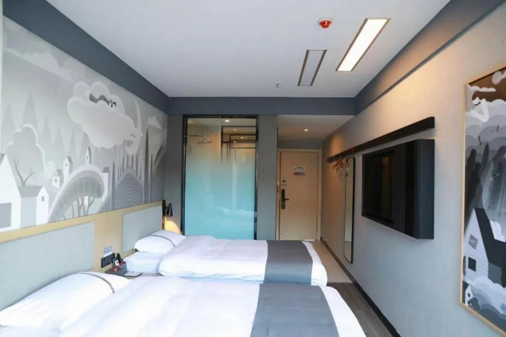 Bed in Thank Hotel Shanxi Lvliang Zhongyang County North Fengcheng Street