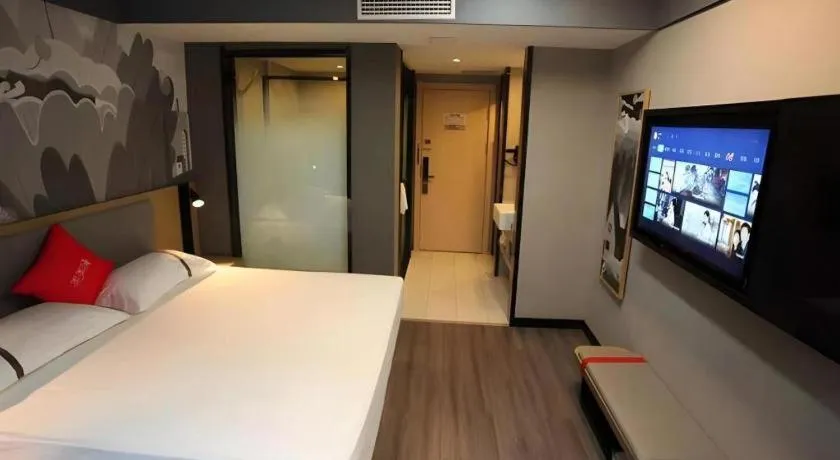 Bed in Thank Hotel Shanxi Lvliang Zhongyang County North Fengcheng Street