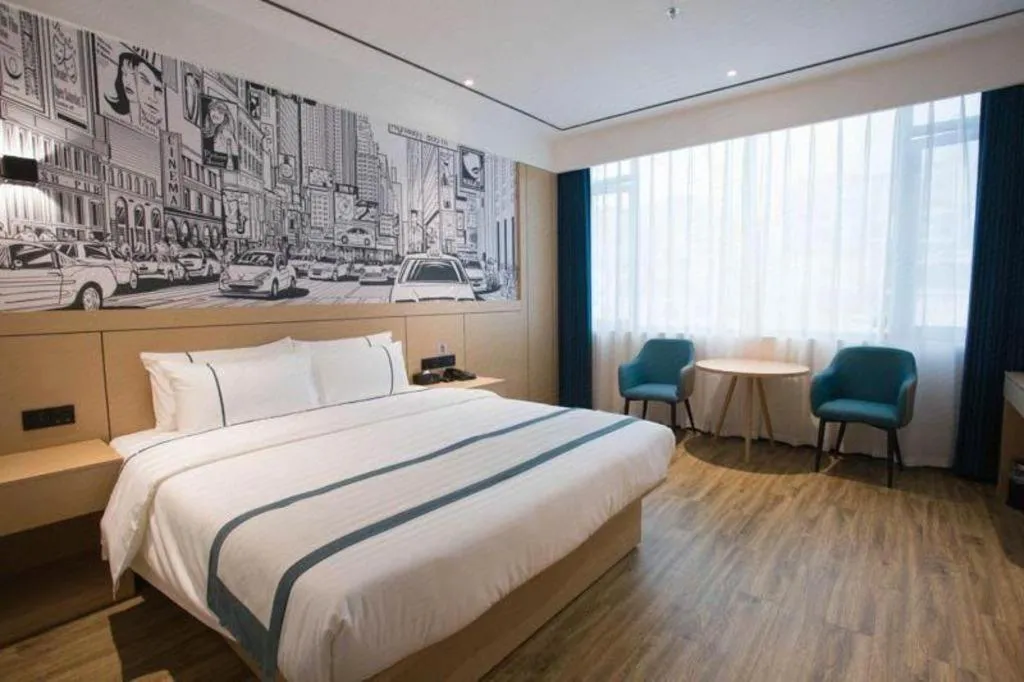 Bed in City Comfort Inn Luzhou Jiangyang District Wancheng International