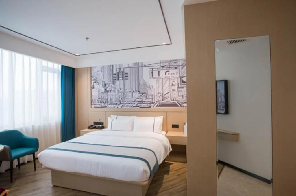 Bed in City Comfort Inn Luzhou Jiangyang District Wancheng International