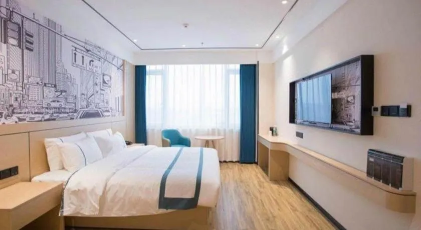Bed in City Comfort Inn Luzhou Jiangyang District Wancheng International