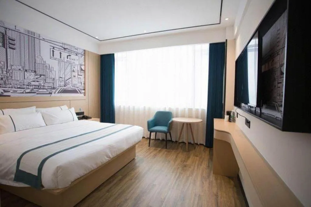 Bed in City Comfort Inn Luzhou Jiangyang District Wancheng International