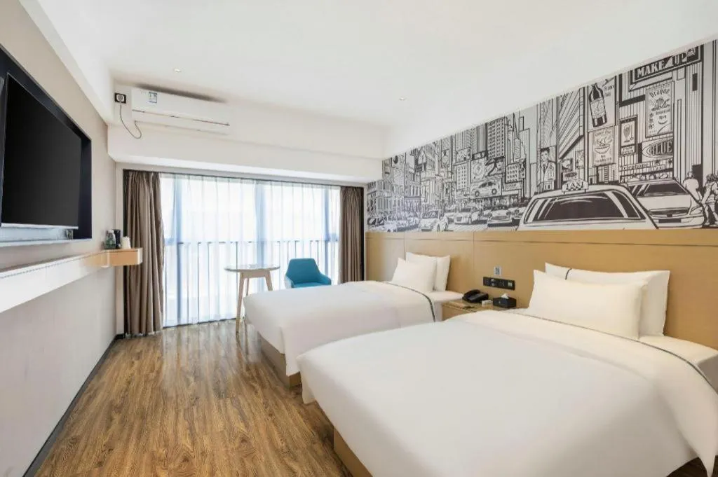 Bed in City Comfort Inn Luzhou Jiangyang District Wancheng International