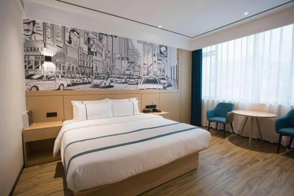 Bed in City Comfort Inn Luzhou Jiangyang District Wancheng International