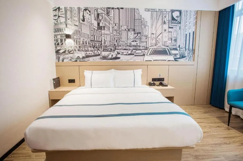 Bed in City Comfort Inn Luzhou Jiangyang District Wancheng International