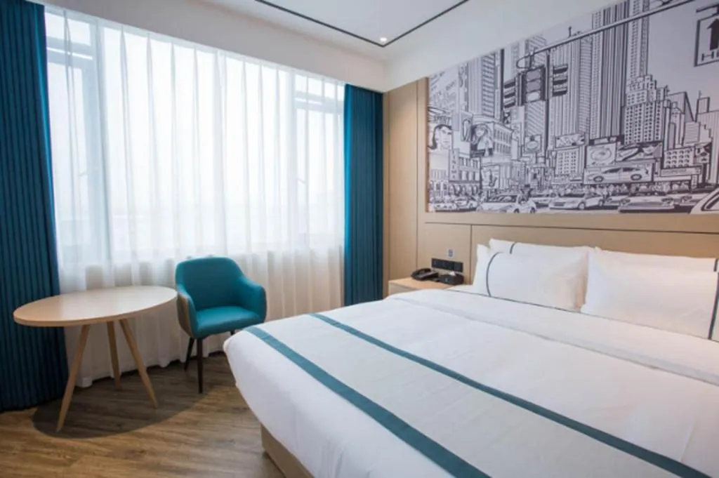 Bed in City Comfort Inn Luzhou Jiangyang District Wancheng International