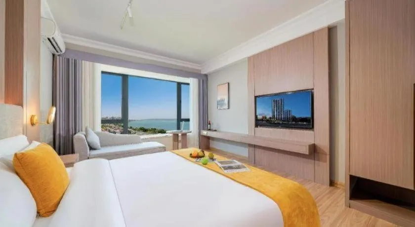 Bed in Poltton International Service Apartment Shanwei Urban District High-speed Railway Station