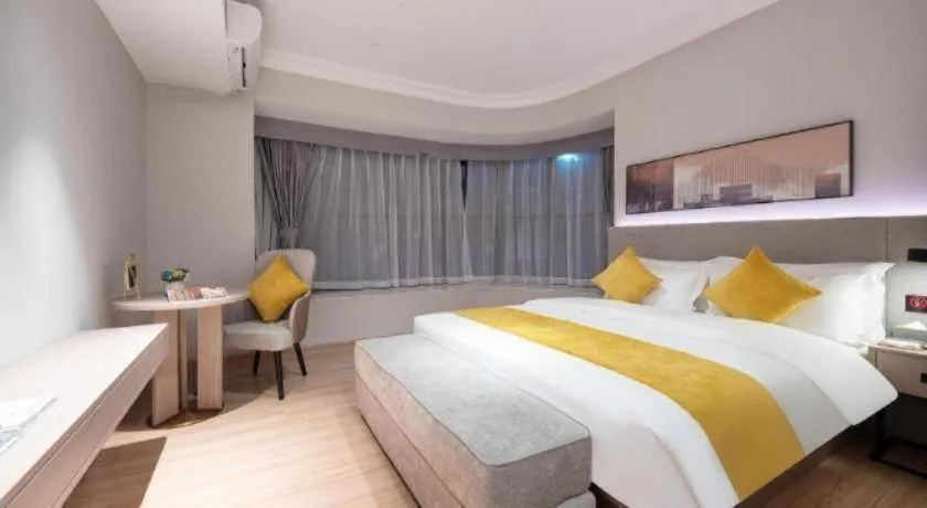 Bed in Poltton International Service Apartment Shanwei Urban District High-speed Railway Station