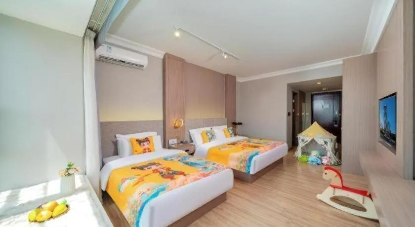 Bed in Poltton International Service Apartment Shanwei Urban District High-speed Railway Station